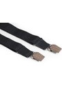 BeWooden Kožené šle Aliq Suspenders s dřevěnými detaily
