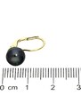 Goldstore Zlaté náušnice černá kultivovaná perla