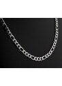 BM Jewellery Stříbrný populární řetěz Figaro 0,75 cm z chirurgické oceli S612080