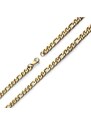 BM Jewellery Zlatý populární řetěz Figaro 0,75 cm z chirurgické oceli S613100