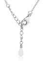 OLIVIE Stříbrný náhrdelník ZELENÁ SLZA 4161