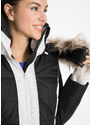 bonprix Krátký outdoorový kabát s umělou kožešinou, voděodolný Černá