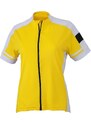 James & Nicholson Dámské cyklistické triko s krátkým rukávem James & Nicholson (JN453) Žlutá S