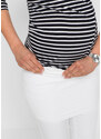 bonprix Těhotenské kalhoty po kotníky Bílá