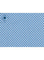 AMJ pánská košile bavlněná, bílé puntíky na modré VKBR1062, krátký rukáv, regular fit