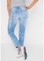 bonprix Strečové džíny Straight, zkrácené Modrá
