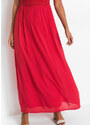 bonprix Dlouhé letní šaty s krajkou, v krátkých velikostech Červená