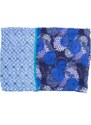 YSTRDY Dlouhý šátek s modrým motivem 190/80