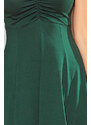 numoco Rozšířené dámské šaty v lahvově zelené barvě s dekoltem model 7248170