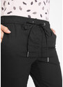 bonprix 3/4 kalhoty s páskem na zavazování Černá
