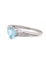 A-diamond.eu jewels Stříbrný prstýnek s přírodním topazem - srdíčko