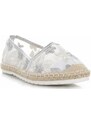 dámské espadrilky Ideal Shoes stříbrná H-6559