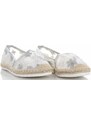 dámské espadrilky Ideal Shoes stříbrná H-6559