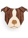 BeWooden Dřevěná brož ve tvaru psa Staffordshire Bull Terrier Brooch