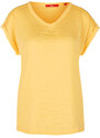s.Oliver dámské triko s krajkovou aplikací žluté