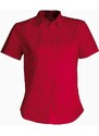 Kariban K548 červená dámská košile s krátkým rukávem XS