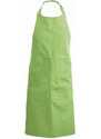 Číšnická zástěra s laclem a kapsou Kariban 100% bavlna - barva limetková, velikost UX