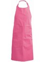 Číšnická zástěra s laclem a kapsou Kariban 100% bavlna - barva růžová, velikost UX