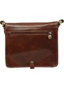 Hnědá kožená italská crossbody kabelka Quieta Marrone NovaKabelka.cz