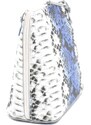 Dámská / dívčí malá kožená kabelka se vzorem hadí kůže Arteddy - modrá