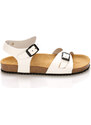 Bílé kožené zdravotní sandály EMMA Shoes
