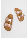 Dětské pantofle Birkenstock růžová barva