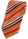Oranžová pruhovaná kravata Beytnur 42-6