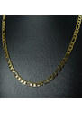 BM Jewellery Pánský zlatý řetěz Figaro 0,66 cm z chirurgické oceli S762080