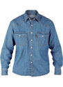 DUKE košile pánská WESTERN Style Denim Shirt riflová nadměrná velikost