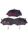 Perletti Dámský holový deštník s květinovým potiskem