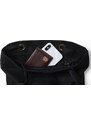 BeWooden Praktický černý batoh s dřevěným detailem Nox Minibackpack