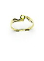 Čištín s.r.o. Zlatý prsten se zirkonem olivín, žluté zlato, T 1026