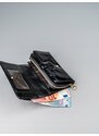 Rovicky Hladká kožená peněženka Rina černá
