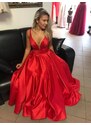 Plesové maturitní šaty červené
