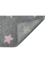 Lorena Canals koberce Pro zvířata: Pratelný koberec Tricolor Stars Grey-Pink - 120x160 cm