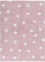 Lorena Canals koberce Přírodní koberec, ručně tkaný Polka Dots Pink-White - 120x160 cm