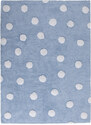 Lorena Canals koberce Přírodní koberec, ručně tkaný Polka Dots Blue-White - 120x160 cm