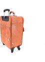 Cestovní palubní kožený kufr Arteddy - černá 45l
