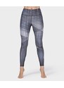 Dlouhé legíny Manduka Geo Checkered Legging Black Multi