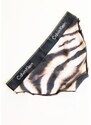 Calvin Klein Calvin Klein Tiger stylové bavlněné kalhotky Bikini s tygřím vzorem - XS / Černá / Calvin Klein