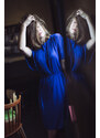 AJ Dámské šaty z hedvábí Alchemilla tmavě modré