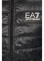 Péřová bunda EA7 Emporio Armani pánská, černá barva, přechodná