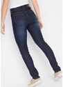 bonprix Pohodlné strečové džíny HIGH WAIST SLIM Modrá