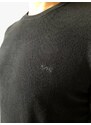 Michael Kors Michael Kors Logo pohodlný stylový černý svetr s výšivkou MK - L / Černá / Michael Kors