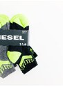 Diesel Diesel QTR Crew sportovní dětské ponožky 6 párů - 10 let / Černá / Diesel / Chlapecké