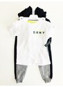 DKNY DKNY Sport chlapecká tepláková vesta, tepláky a triko s krátkým rukávem souprava 3 ks - Dítě 5 let / Černá / DKNY / Chlapecké