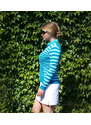 Puma golf Puma dámský golfový svetr pruhoaný cardigan modrý