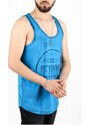 Madmext Printed Blue Singlet 2446