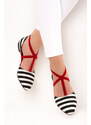 Fox Shoes Black White Red Women's Shoes