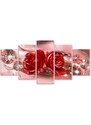 Malvis Abstraktní obraz růže Red